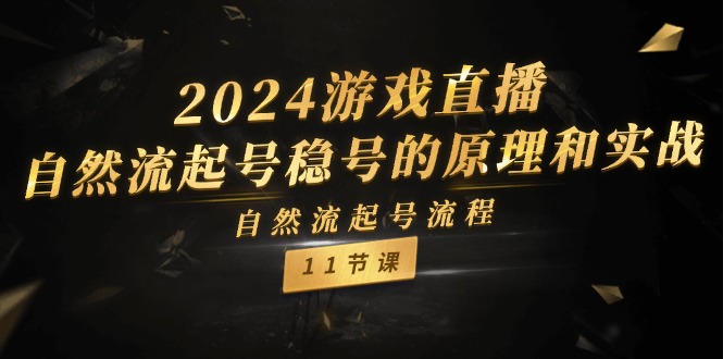 2024游戏直播自然流起号稳号的原理和实战，自然流起号流程（11节）-东坡聊项目