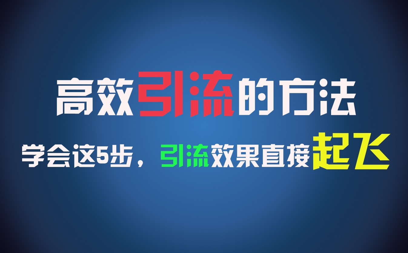 高效引流的方法，可以帮助你日引300+创业粉，一年轻松收入30万，比打工强太多！-东坡聊项目