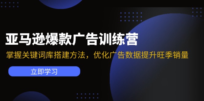 （11858期）亚马逊爆款广告训练营：掌握关键词库搭建方法，优化广告数据提升旺季销量-东坡聊项目