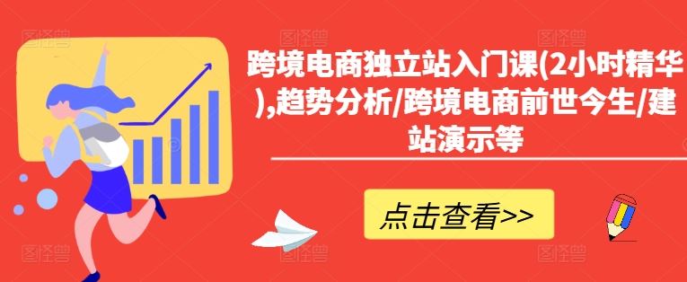 跨境电商独立站入门课(2小时精华),趋势分析/跨境电商前世今生/建站演示等-东坡聊项目