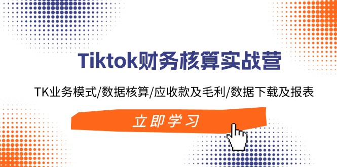 （11978期）Tiktok财务核算实战营：TK业务模式/数据核算/应收款及毛利/数据下载及报表-东坡聊项目