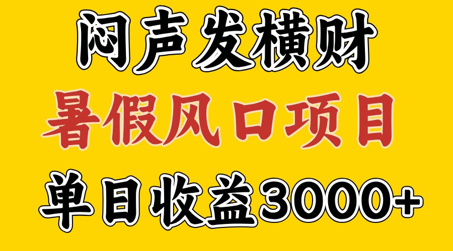 30天赚了7.5W 暑假风口项目，比较好学，2天左右上手-东坡聊项目