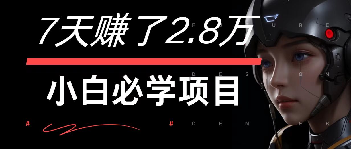 7天赚了2.8万！每单利润最少500+，轻松月入7万+小白有手就行-东坡聊项目